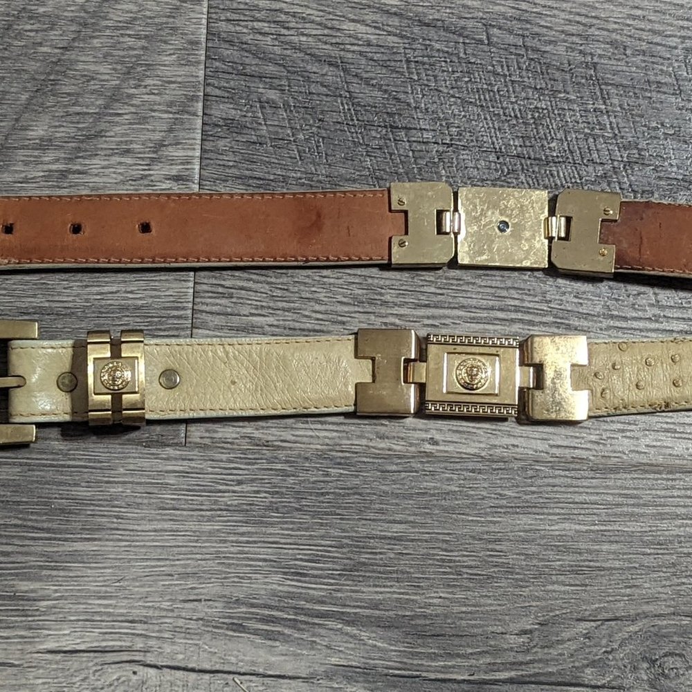 Vintage Marco Collucci ostrich belt. Size 34.